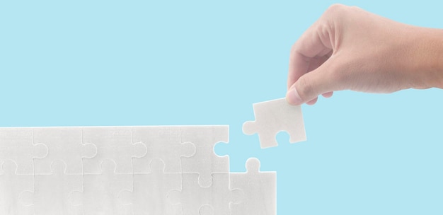 Connecting jigsaw puzzle Business solutions success