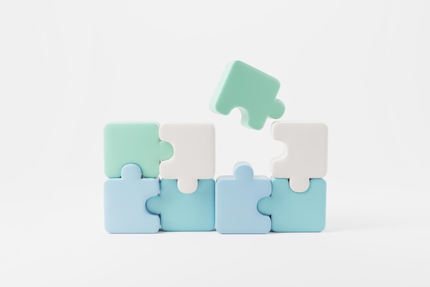 Photo connecting jigsaw puzzle with teamwork