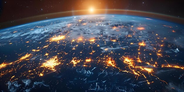 connecting nodes the global network for worldwide internet communication technology concept global network internet communication technology worldwide connecting nodes