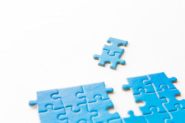 Connecting piece jigsaw puzzle, Business, success and strategy, education, society and tea