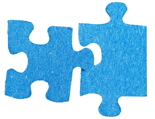 Connecting of two separated jigsaw puzzle pieces