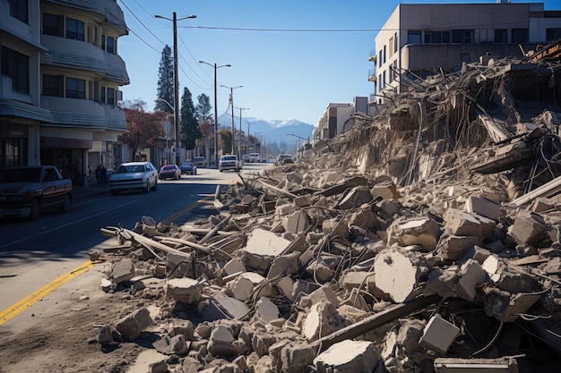 地震活動の結果は崩壊した建物の裂け目を明らかにしています