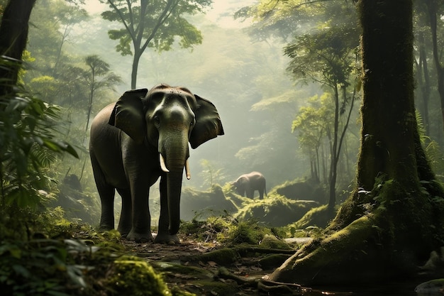 보호된 야생동물 보호구역의 생물다양성 보존 생성 AI