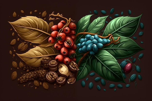 The consistency of coffee berries and beans