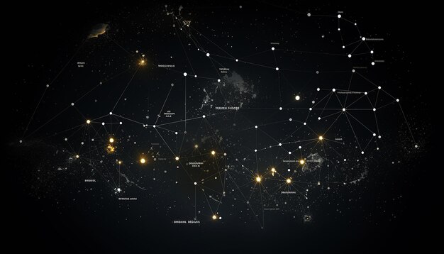 現実的な星座夏の大三角形に星座ラベルを追加します