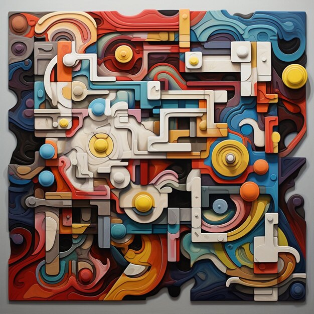 Constructing an abstract puzzle that challenges the viewer