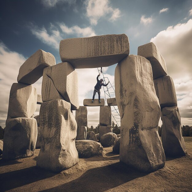 Foto costruzione di stonehenge