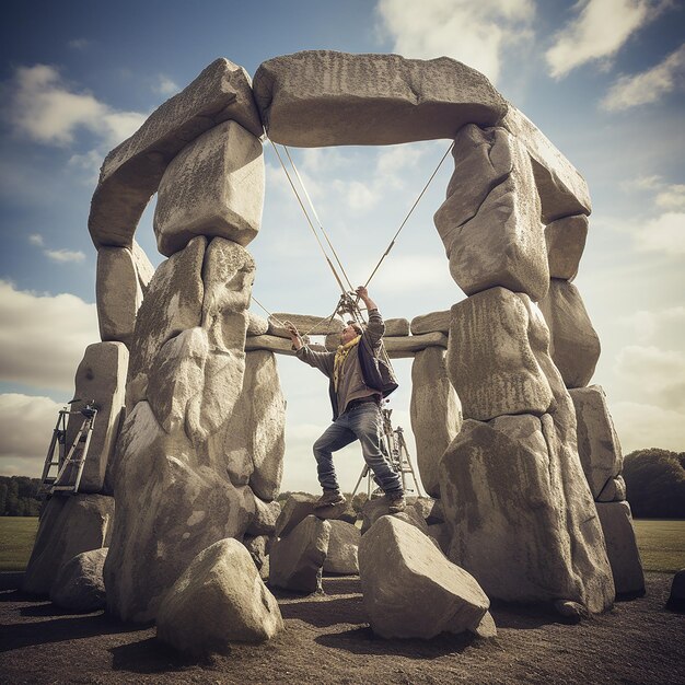 Foto costruzione di stonehenge