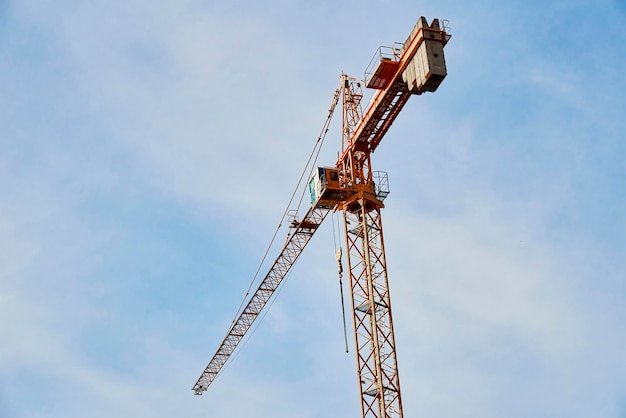 Construction crane close up