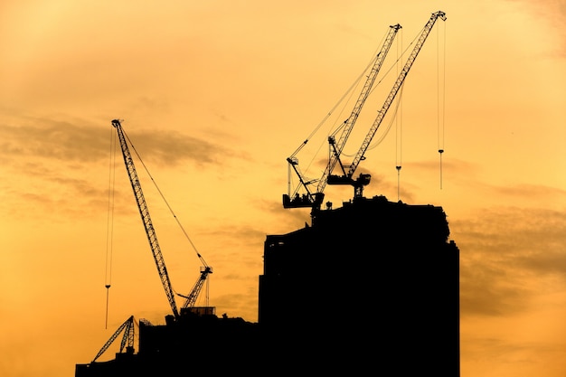 construction crane silhouette 