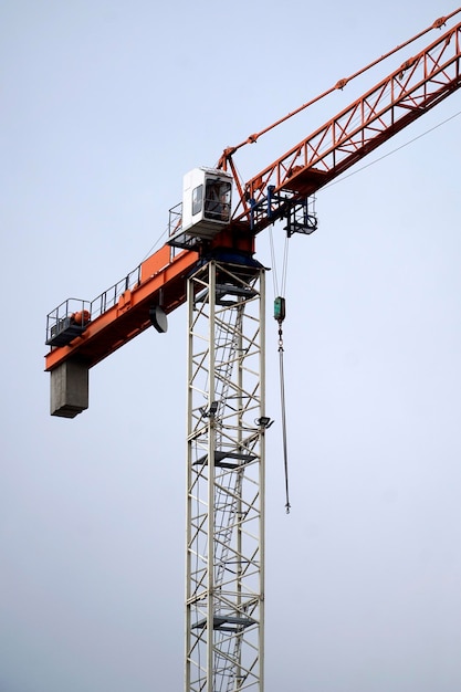 Construction crane and sky in background