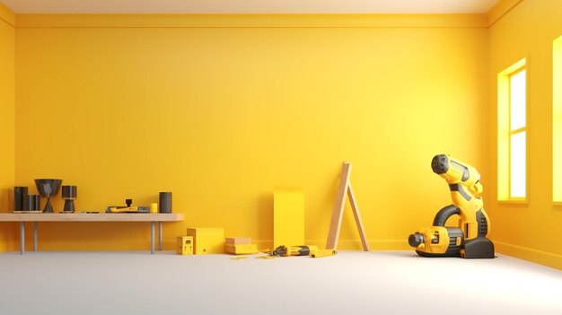 Construction equipment copy space background
