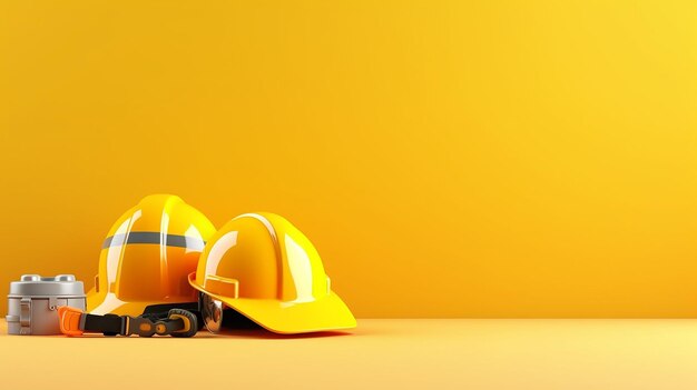 Construction equipment copy space background