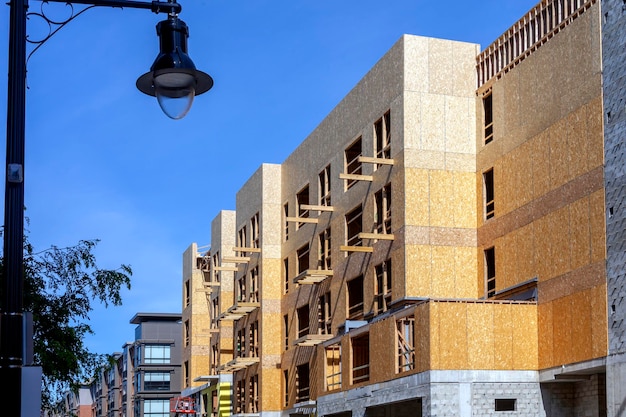 Construction framing in wood buildings and houses