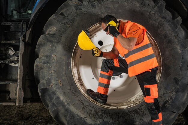 Foto lavoratore dell'industria delle costruzioni