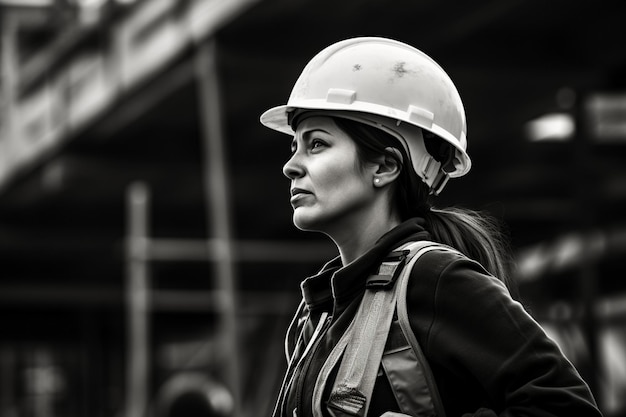 Foto immagine di uomo e donna della costruzione