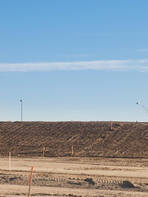 Construction of the new bridge over the highway.