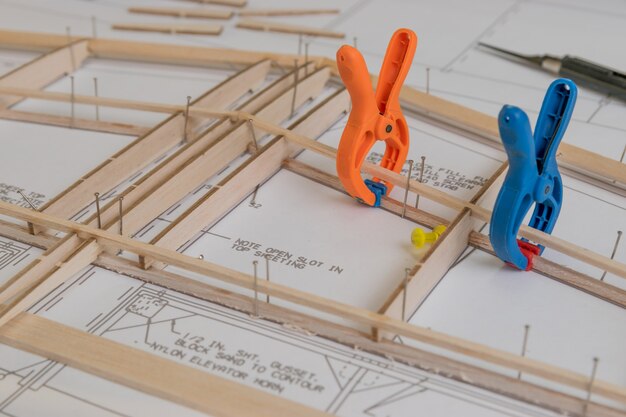 Construction of plane model aircraft