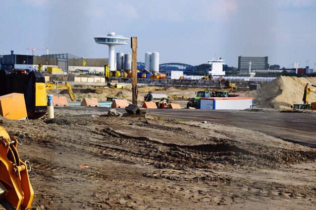 Photo construction site against sky