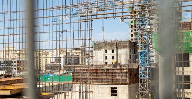 A construction site in the city of karachi.