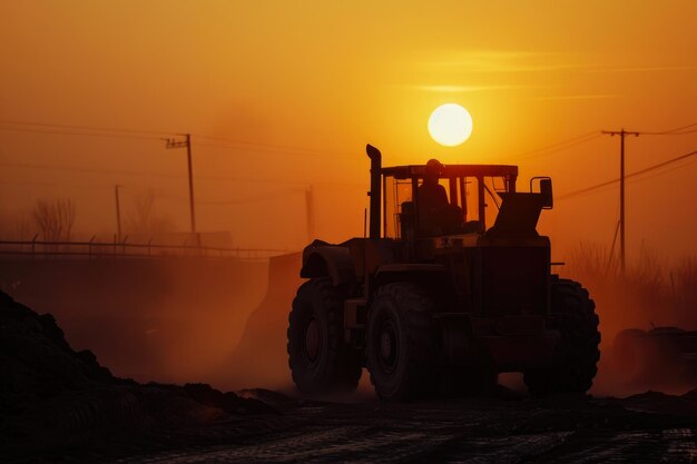 Construction Site Loader Operator in Action