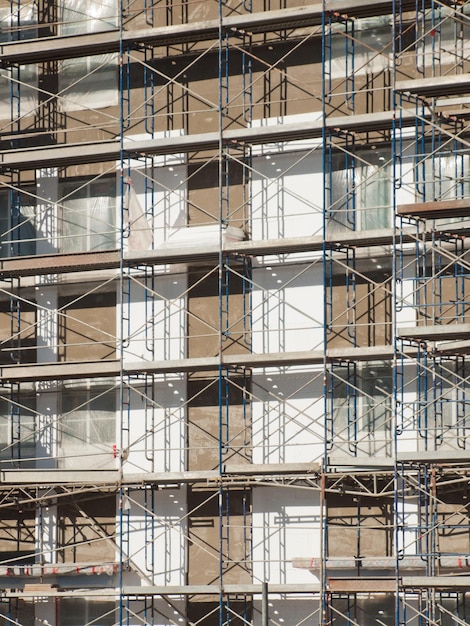 Construction site of the new hotel building.