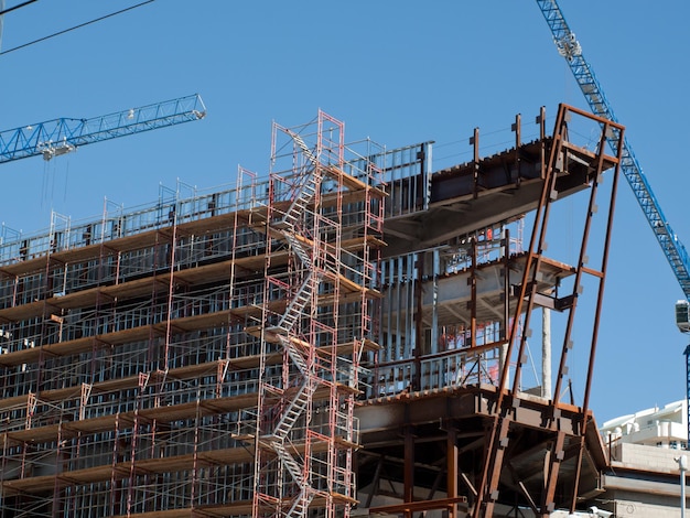 Construction site on new hotel on the Strip in Las Vegas, Nevada.