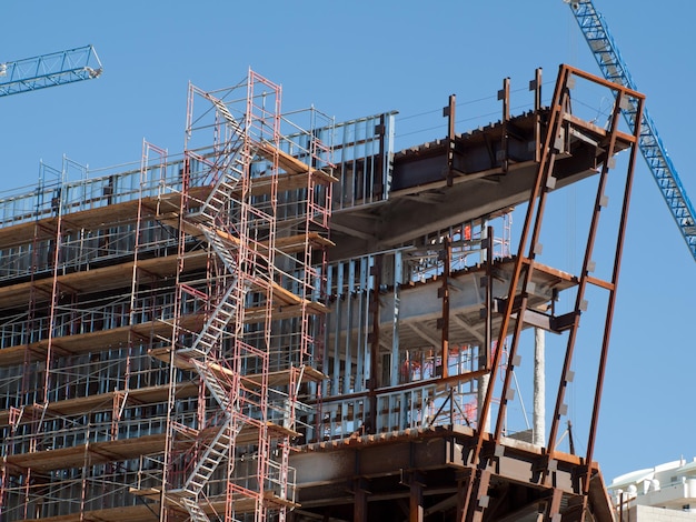 Construction site on new hotel on the Strip in Las Vegas, Nevada.