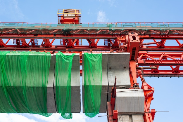 Construction site of sky train Bangsue-Rangsit