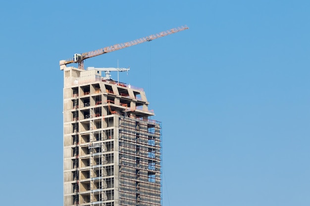 Construction site with crane