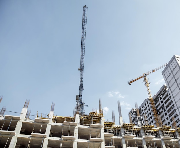 Construction of a skyscraper from below