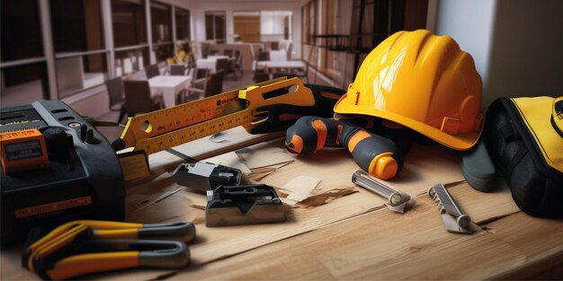 Construction tools background