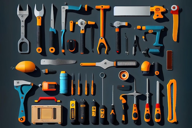 Construction tools set Generative Ai