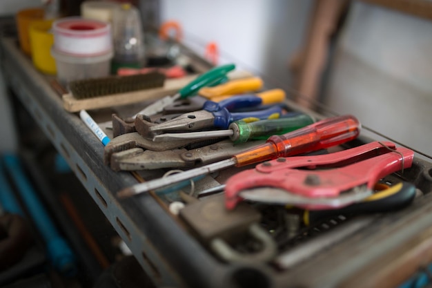 construction tools with hand tools for home renovation and maintenance