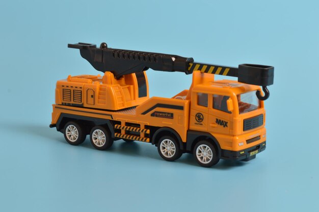 Construction Truck and Metal Cars Toy Set with Pull Back Functionality Including a Toy Crane