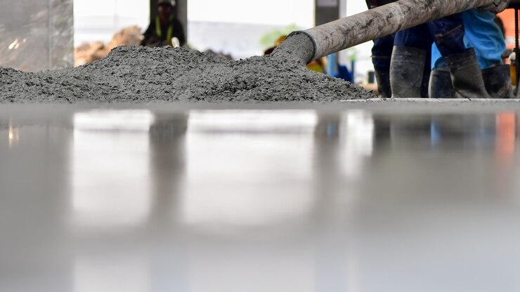 Photo 建設労働者商業コンクリート床下でのコンクリート打撃