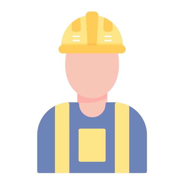 Foto illustrazione piatta del lavoratore edile