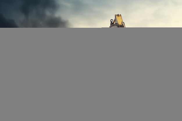 Photo construction worker operating heavy machinery to generative ai