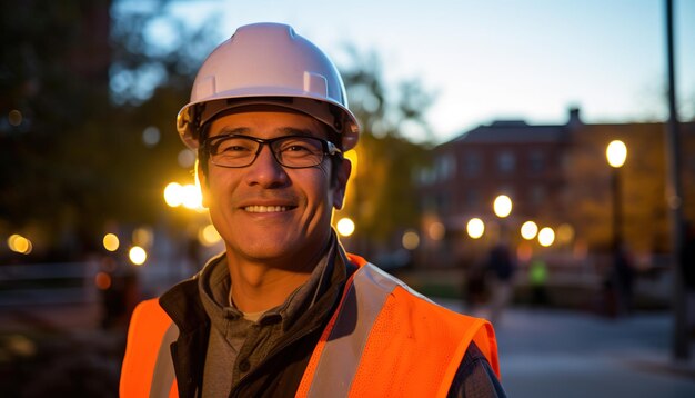 Photo construction worker at site