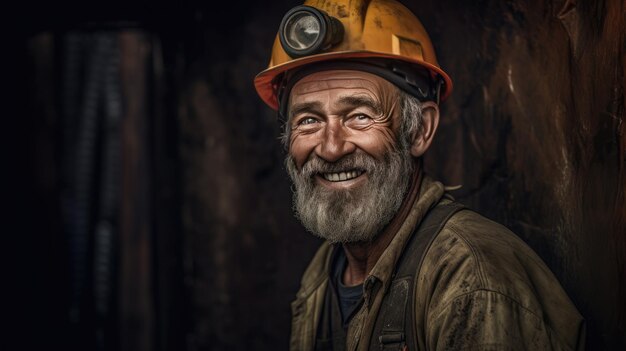 Construction worker Wearing a Hard Hat with Pride and a Smile