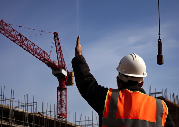 Construction workers working on a construction site