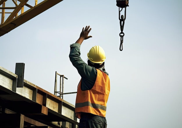 Construction workers working on a construction site