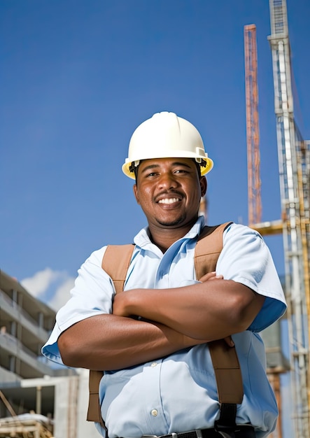 Construction workers working on a construction site