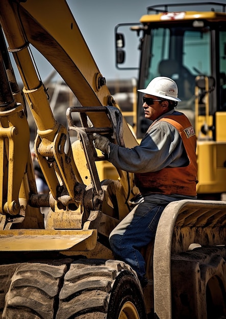 Construction workers working on a construction site