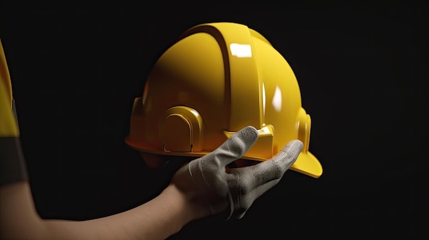 建設作業服ヘルメット労働者の日のコンセプト