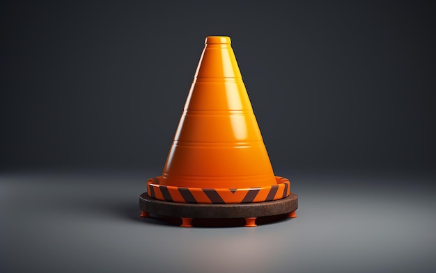 Construction Zone Caution Traffic Cone Alert