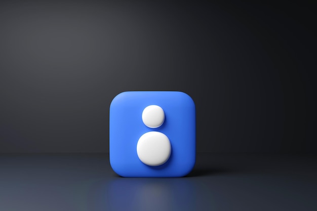 contact icon in 3d rendering design.