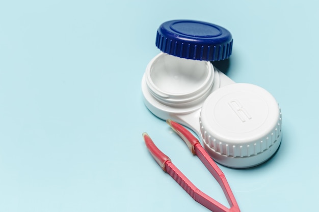 Contact lens, contact lens case, tweezers