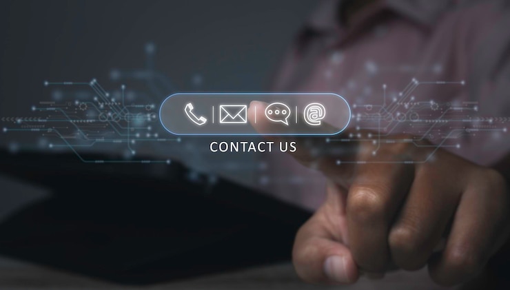 Photo contact us or customer support hotline people connect