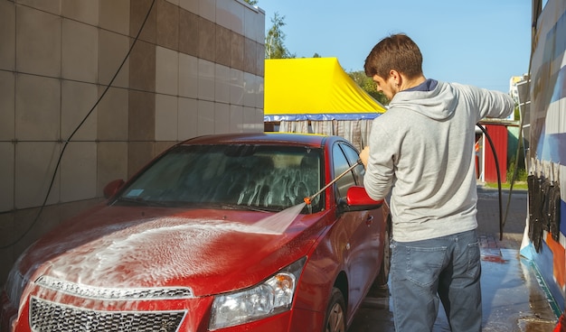 Contactless car wash self-service